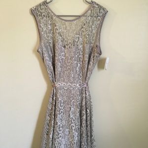 David’s Bridal Silver dress.